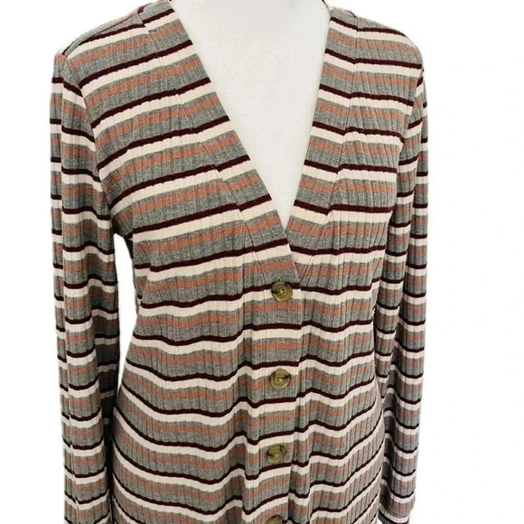 Loft striped button down shirt dress size small - Picture 6 of 11